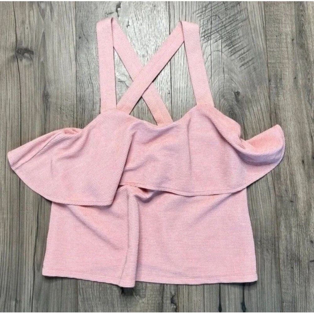 Madewell Texture & Thread Tiered Tank Top Light Pink Women's Size Size S